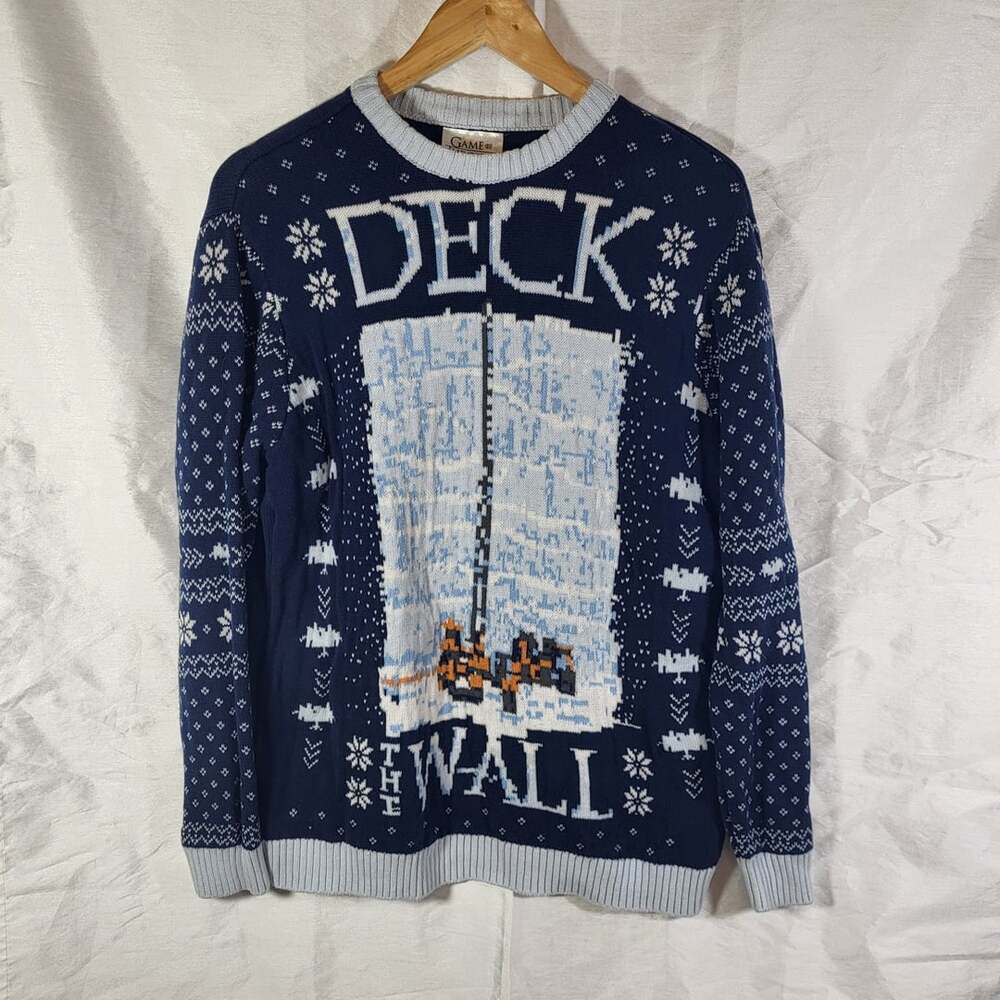 Game of Thrones "Deck the Wall" Ugly Christmas Sweater, Size XL